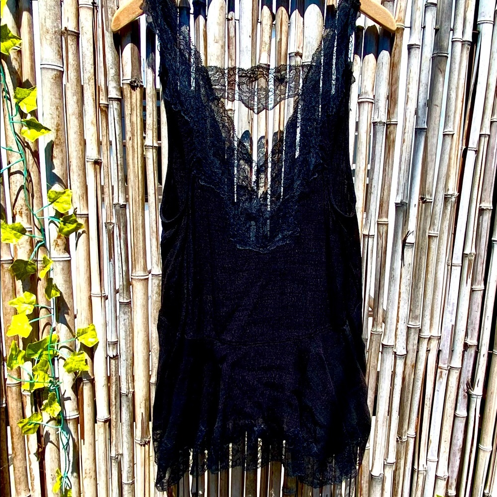 Black Lace Mini Dress/Lingerie -XS/S